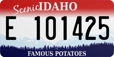ID license plate E101425