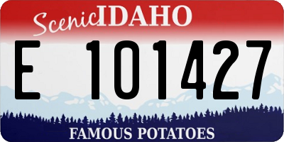 ID license plate E101427