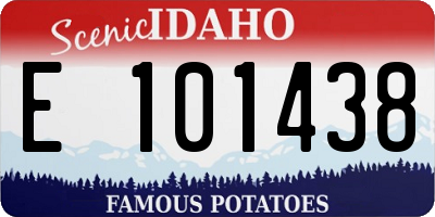 ID license plate E101438