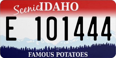 ID license plate E101444