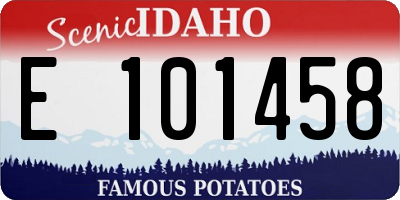 ID license plate E101458