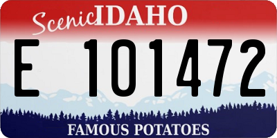 ID license plate E101472