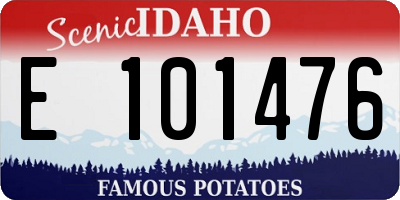 ID license plate E101476
