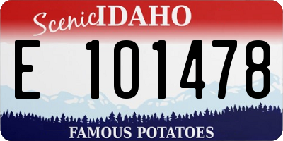 ID license plate E101478