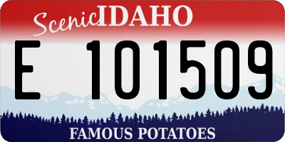 ID license plate E101509