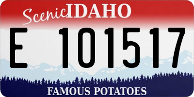 ID license plate E101517