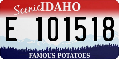 ID license plate E101518