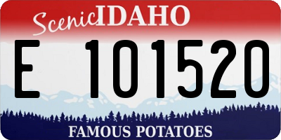 ID license plate E101520