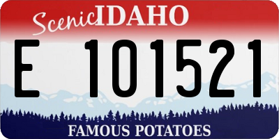 ID license plate E101521