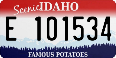 ID license plate E101534