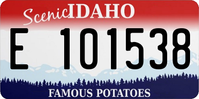 ID license plate E101538