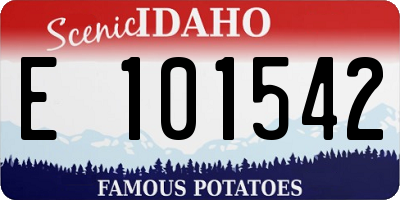 ID license plate E101542