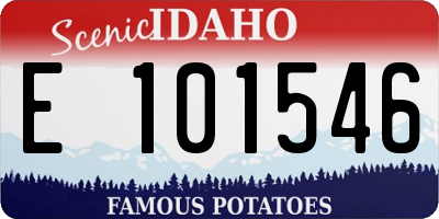 ID license plate E101546