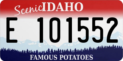 ID license plate E101552