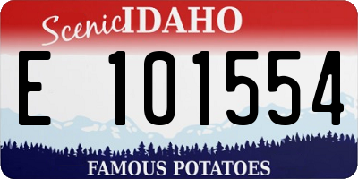 ID license plate E101554