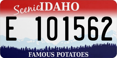 ID license plate E101562