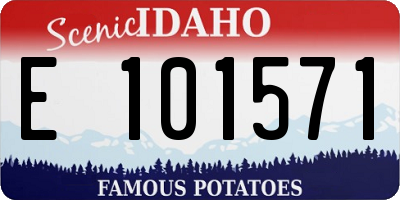 ID license plate E101571