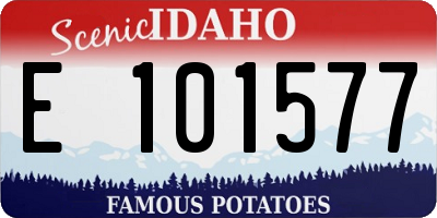ID license plate E101577