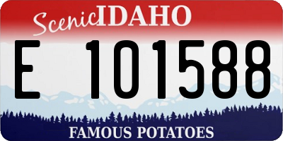 ID license plate E101588
