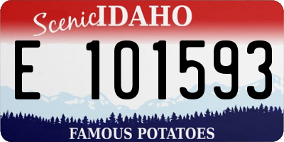 ID license plate E101593
