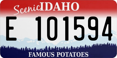 ID license plate E101594