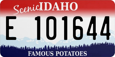 ID license plate E101644