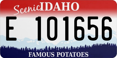 ID license plate E101656