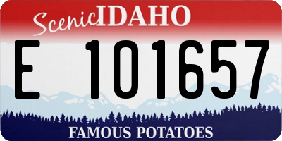 ID license plate E101657