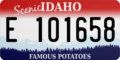 ID license plate E101658