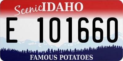 ID license plate E101660