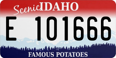 ID license plate E101666