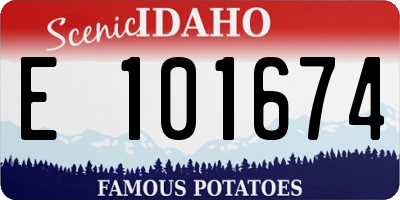 ID license plate E101674