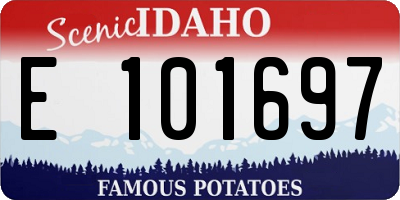 ID license plate E101697
