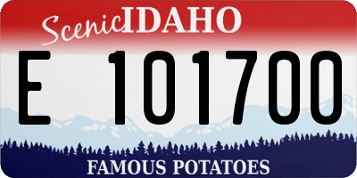 ID license plate E101700