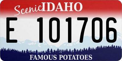 ID license plate E101706