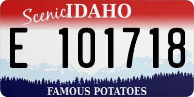 ID license plate E101718