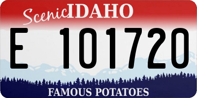 ID license plate E101720