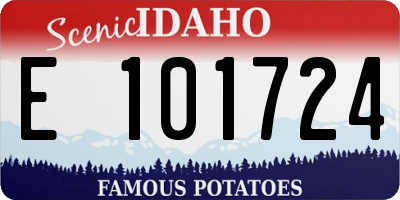 ID license plate E101724