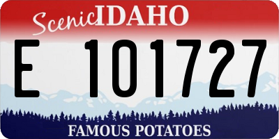 ID license plate E101727