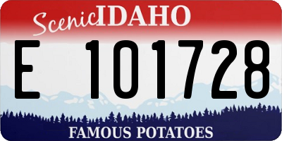 ID license plate E101728