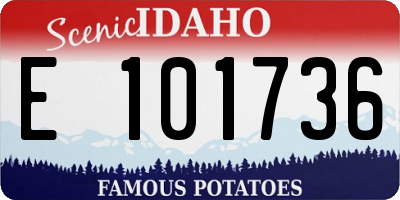 ID license plate E101736