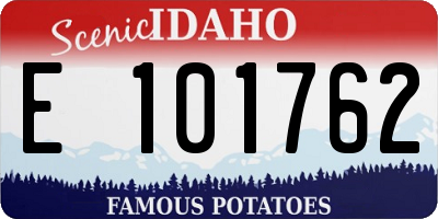 ID license plate E101762