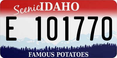 ID license plate E101770