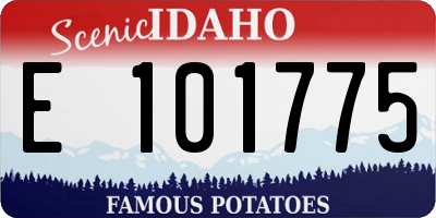 ID license plate E101775