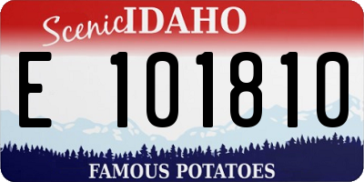 ID license plate E101810