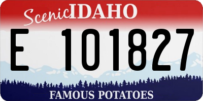 ID license plate E101827