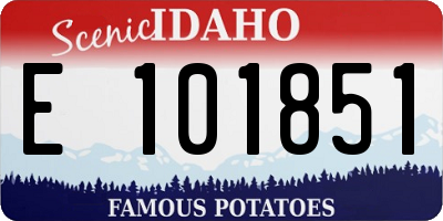 ID license plate E101851