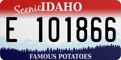 ID license plate E101866