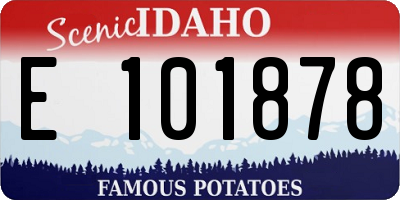 ID license plate E101878