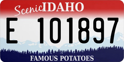 ID license plate E101897